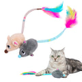 Catify by Best Pet Supplies Interactive Cat Toys – Plush, Motion-Activated & Squeaking Toys with Premium North American Catnip for Indoor Cats & Kittens - Squeaking Mice Set, Beige & Gray
