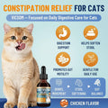 VICSOM Cat Laxative, Cat Constipation Relief Drops, Chicken, 2 Fl Oz
