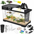 GOZILLA Aquatic Turtle Tank Kit+Lamp+Filter, Upgrade PC Turtle Tank Starter Kit with Adjustable Lamp & Filter,Reptile Ha
