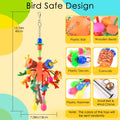 KATUMO Bird Toys, Parrot Toys Parakeet Foraging Shredder Hanging Toys Bird Ball Treats for Conure Mini Macaw Cockatiel L