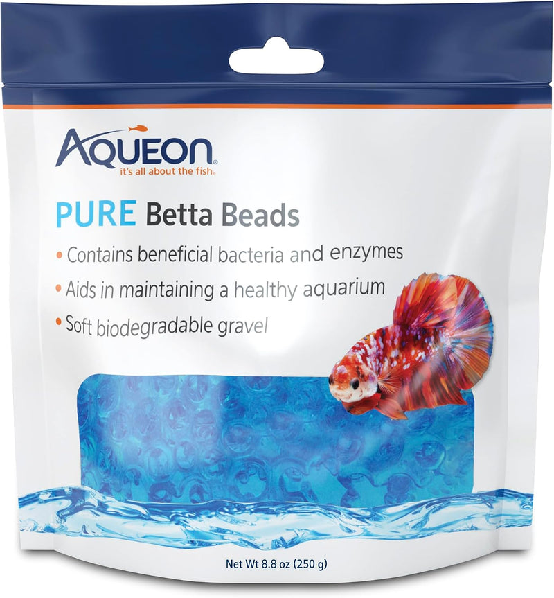 Aqueon PURE Betta Beads, Water Care for Unfiltered Aquariums, Maintains Clear Water and Helps Breakdown Organic Sludge, 