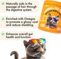 Hairball Treatment for Cats Natural Remedy with Apple Pomace, Psyllium Husk Omega 3 6 Fatty Acids Zinc Biotin Cat Supple
