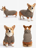 Haloumoning Dog Striped Hoodies Sweatshirt Pets Warm Sweatshirt Costume