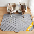 XL Silicone Cat Litter Mat, 40 x 28 Inch, Large Litter Box Mat, Gray