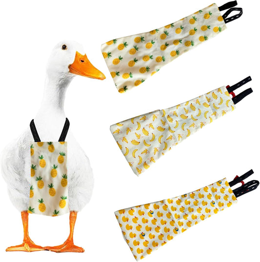 Duck Diapers for Pet Ducks 3 Pack, Small Chicken Diapers for Hens Rooster