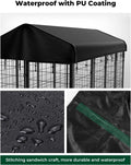 8x4ft Outdoor Dog Kennel Cover, 600D Waterproof Sunshade UV-Resistant