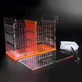 Fish Tank Divider & Breeder Box, Acrylic Aquarium Isolation Hatchery,Orange