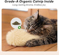 Catnip Cat Toys 4 Pack, Soft Cat Pillow Kicker Toys with Crinkle Sound, Interactive Cat Plush Toys for Indoor Cats and K