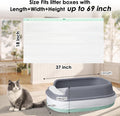 FortiCrest Thickened Cat Litter Box Liner Bag, 30 Count 37"×18" Jumbo Size, Extra Thick Leakproof, Tear-Resistant, Heavy Duty Enhanced Load-Bearing Strength, Ideal for Multi-Cat Family Cat Litter Bags