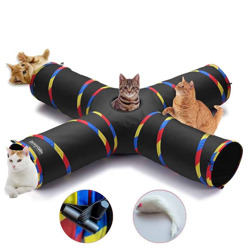 SweetBin 4 Way Large Cat Tunnels for Indoor Cats - 10