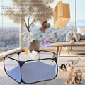 Small Animals Tent, Breathable Transparent Pet Playpen Pop Open Outdoor/Indoor Exercise Fence, Portable Yard Fence for G