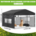 Oxford Cloth Kennel Cover Waterproof PVC Window