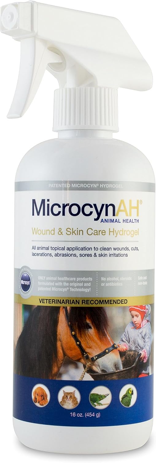 MicrocynAH Wound and Skin Care Sprayable Hydrogel, 16-Ounce