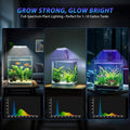 Mini Clip-On Aquarium Light 7W USB Dimmable Fish Tank Lamp with 3 Light Modes (Full Spectrum/White/RGB), 9-Level Brightn