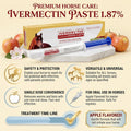 Ivermectin Horse Paste 1.87% – Apple Flavored Oral Horses Dewormer, Treats Equine Up to 1250 LB,6-Pack