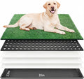 Dog Grass Pad with Tray 35"x23" Large Dog Litter Box, Artificial Grass for Dogs Potty with 3 Disposable Mats & EVA Base,