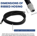 A20015 Ribbed Hosing for Fluval Canister Filter, 9.8Ft Replacement Hose