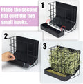 Rabbit Hay Feeder Guinea Pig Hay Holder with Hook Heavy-Duty Metal,Internal Sloping Design，Hay Feeder for Bunny,Rabbit，C