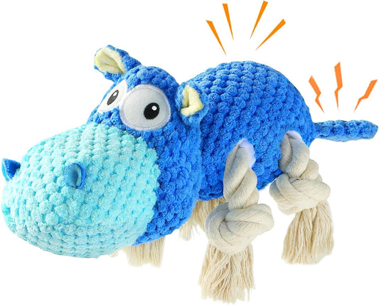 TOOPTATE Hippo Squeaky Dog Toy