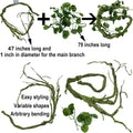 Reptile Plants for Bearded Dragon Tank Accessories, Terrarium Plant Artificial Decor for Snake Cage, Fake Plant for Leop