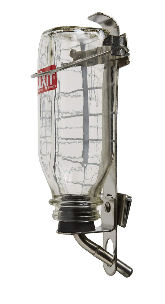 Lixit Glass Tube Water Bottle for Birds, Dogs, and Small Pets, Medium Tube, 16 Oz
