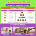 Puyrzoe Natural Flea and Tick Prevention for Cats, Itch Relief, Skin & Coat Support, 500 Chews with 6-Strain Probiotics, Gut & Immune Health, Flea Treatment for Cats, Chicken Flavor, All Breeds & Ages