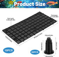 10 Pcs Aquarium Divider Grid Egg Crate with 60 Brackets,Fish Tank Plastic
