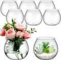 FoldTier 8 Pcs Plastic Fish Bowls 27 Oz Clear Round Vase Centerpieces
