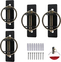 4 Pack Horse Water Bucket Hook with Quick Release Pin, Rust Resistant Heavy Duty Feed Bucket Hanger, Wall Mounted Stall 
