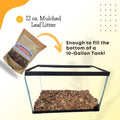SCOTTY'S BUGS Mulched Leaf Litter for Reptiles, Isopods Live & Snails, Isopod Substrate, Terrarium Bedding, Organic Leav