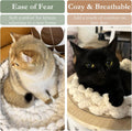 Urnat Cat Extra-Soft Kneading Mat, Handmade Washable Round Cat Pad Blanket for Indoor Kittens, Plush Breathable Cushion Bed for Cat Trees, Sofas & Floors (White,Small)