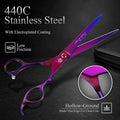 Purple Dragon Dog Grooming Scissors Set - 7 inch Purple Pet Scissors Kit