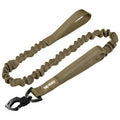 OneTigris Tactical Dog Training Bungee Leash with Control Handle Quick Release Nylon Leads Rope (Tan)