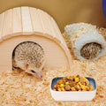 Ceramic Feeding Bowls for Small Animals, Ideal for Hamster, Guinea Pig, Hedgehog and Gerbil (Blue + Green + Brown)