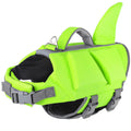 Dogcheer Dog Shark Life Jacket with Extra Foam, High Buoyancy Dog Life Vest with Rescue Handle for Swimming Boating, Reflective Adjustable Puppy Swim Vest for Small Medium Large Dogs, Green - XS