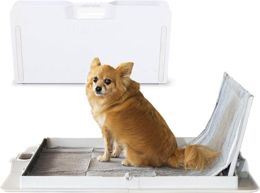 KindTail Pee PAWD - Holds Standard 24" x 24" Potty Pads - Leakproof Tray with Non-Slip Bottom, 1.5" Raised Edge & Modula