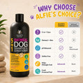 Oatmeal Dog Shampoo and Conditioner for Itchy Skin Relief | Puppy Shampoo for Sensitive Skin 5-in-1 | Cleans, Deodorizes & Detangles | Dog Wash for All Breeds | 16 fl oz | ALFIE'S CHOICE