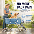 Furesh Big Dipper Dog Bath Tub with Stairs, Elevated Portable Foldable Wash Station with Steps for Bathing, Shower and Grooming, Indoor, Outdoor, for Medium to Large Size Dogs