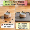20" L x 20" W Silicone Pet Fountain Mat for Cat Water Fountain, Gray