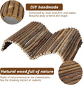 kathson Wooden Hamster Bridge,Guinea Pig Wood Ladder Bendable Tunnel Hideout Hut Small Animal Climbing Toys for Ferret H