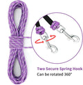 Reflective Cat Long Leash 15 FT, Outdoor Backyard Cat Tie Out Lead
