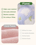24x16 in Rabbit Bed Large Size - Warm & Comfortable Plush Rabbit Mat Pad with Star Pattern, Double-Sided Flannel Pet Pad
