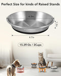 Stainless Steel Cat Bowl 1PC, Non-Slip cat Food Dishes, Metal Pet Food and Water Bowls, Whisker Friendly with Wide and Shallow Design, 6.3'' Wide, 0.7mm Thick Steel, Ideal Pet Dish (1 PC-6.3in)