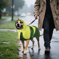 BRKURLEG Dog Raincoat, Waterproof Rain Jacket with Hood, Green, S