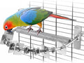 8.3 * 7.3In Parrot Chewing Toy, Long-Lasting Stainless Steel Bird Perch with Durable Chew Parts for Large Birds, Cockati