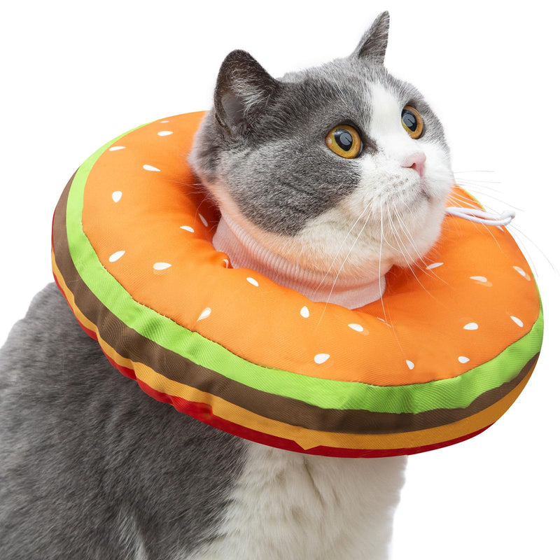 EWES Cat Cone Collar Soft M Size Alternative Neck Cones to Stop Licking Kitten Comfy Elizabethan Collars After Surgery Neuter Dog Donut Collar for Pet e Collar Recovery Shame