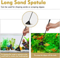 hygger Long Stainless Steel Premium Aquarium Tools, 4 PCS Aquatic Plant Tweezers Scissors Spatula Kits Comes with 1 Clea