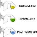 Glass Nano CO2 Drop Checker with Solution for Planted Aquarium System - CO2 Concentration Monitor Set (Nano Drop Checker