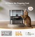 Wireless Cat Water Fountain No Filters, Wastewater Separation, FEELNEEDY Stainless Steel Bowl, 3.5L Pet Water Fountain f