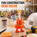 7 Inch Desk Goose Outfits, Construction Worker Costume with Hat, Orange